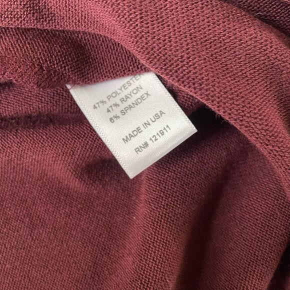 LNA Burgundy Cold Shoulder Super Soft Shirt 2X - Picture 7 of 7